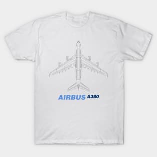 Airbus A380 Top View T-Shirt